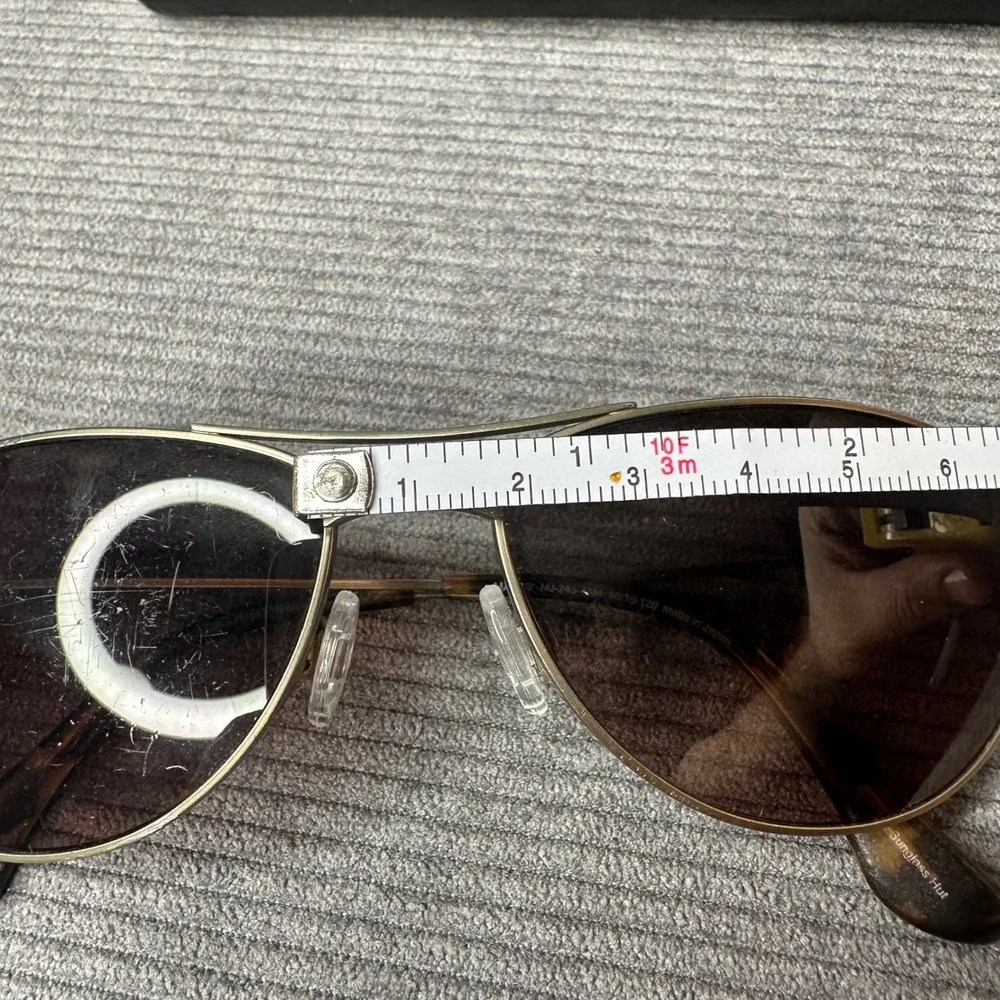Maui Jim Baby Beach MJ-245-41M Gold Titanium Aviator y2k Sunglasses Polarized 56